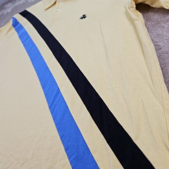 Brooks Brothers Polo Shirt 100% Cotton Striped Short Sleeve Men's Size M Yellow - Picture 3 of 10